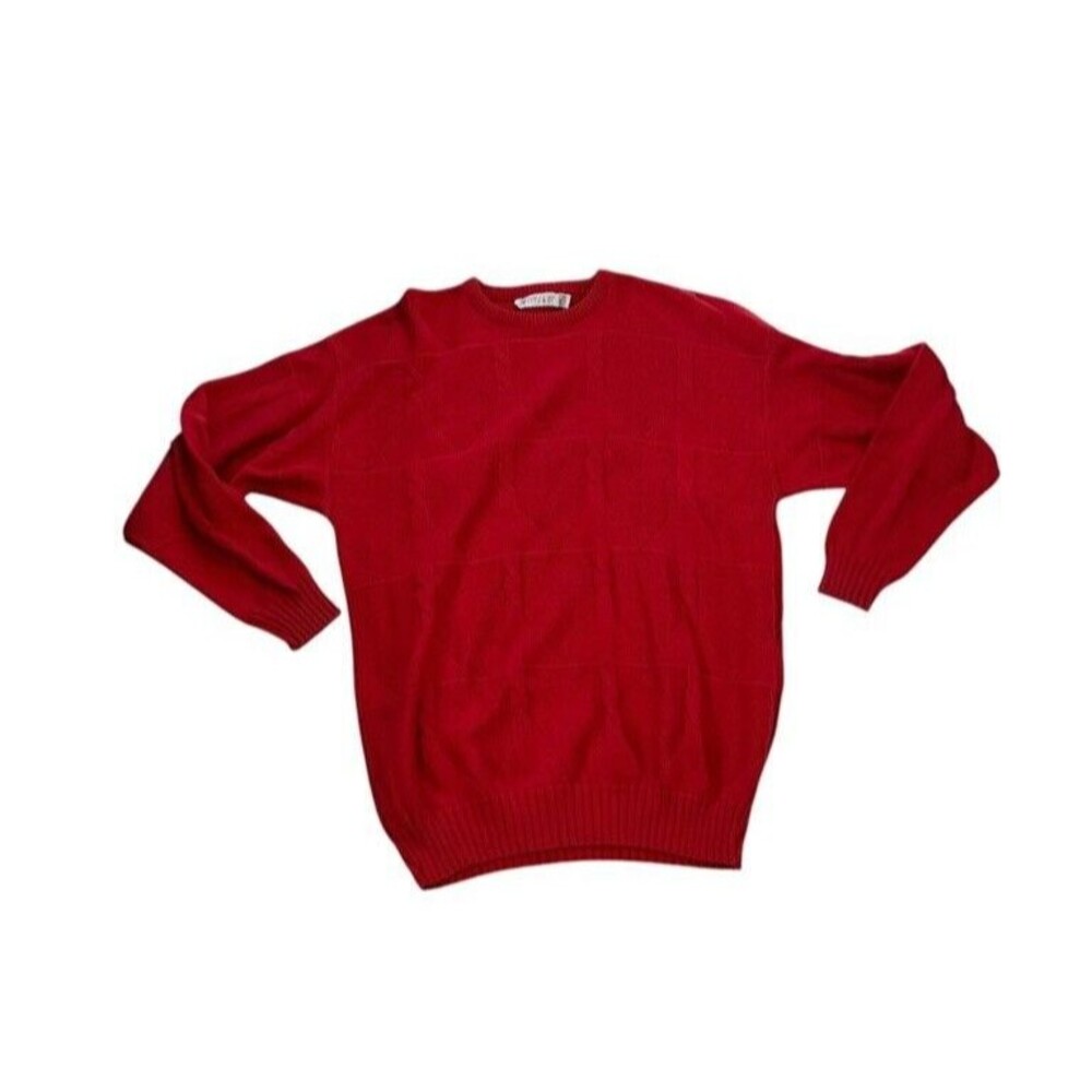 VTG 90s Jantzen Red Heavy Textured Cable Knit Sweater Men's Size 2XLT  USA Made